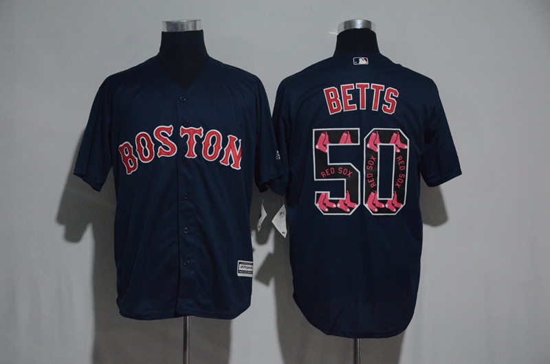 2017 MLB Boston Red Sox #50 Betts Blue Fashion Edition Jerseys->boston red sox->MLB Jersey
